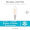 Luxrite B11 LED Light Bulbs 4W (40W Equivalent) 400LM 3000K Soft White Dimmable E12 Candelabra Base 12-Pack LR21574-12PK - alternate 7